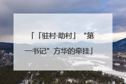 「驻村·助村」“第一书记”方华的牵挂