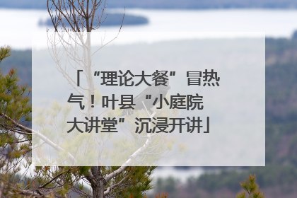 “理论大餐”冒热气！叶县“小庭院 大讲堂”沉浸开讲