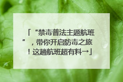 “禁毒普法主题航班”，带你开启防毒之旅！这趟航班超有料→