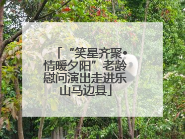“笑星齐聚•情暖夕阳”老龄慰问演出走进乐山马边县