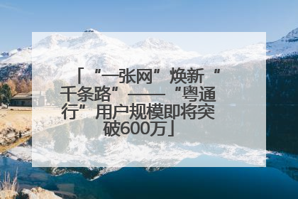 “一张网”焕新“千条路”——“粤通行”用户规模即将突破600万