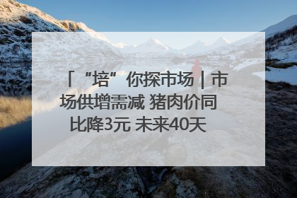“培”你探市场｜市场供增需减 猪肉价同比降3元 未来40天便宜猪肉敞开吃