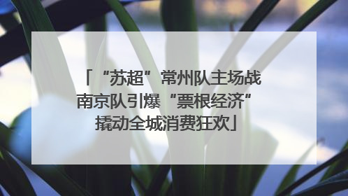 “苏超”常州队主场战南京队引爆“票根经济” 撬动全城消费狂欢