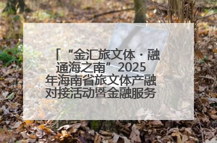 “金汇旅文体・融通海之南”2025年海南省旅文体产融对接活动暨金融服务中心成立仪式举行