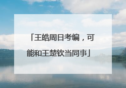 王皓周日考编，可能和王楚钦当同事