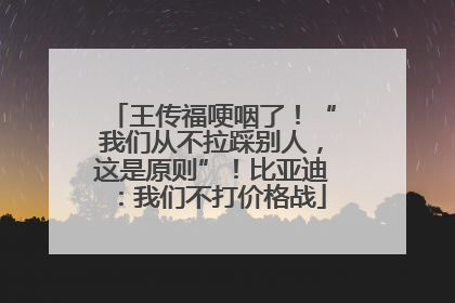 王传福哽咽了！“我们从不拉踩别人，这是原则”！比亚迪：我们不打价格战