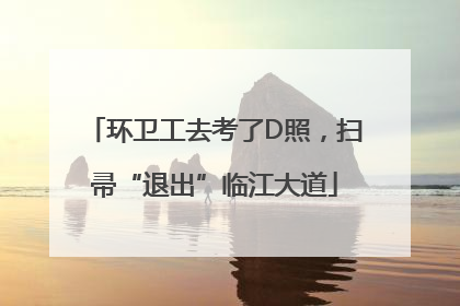 环卫工去考了D照，扫帚“退出”临江大道