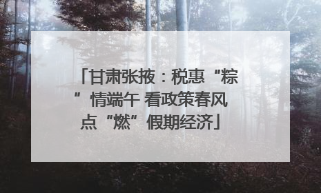 甘肃张掖：税惠“粽”情端午 看政策春风点“燃”假期经济