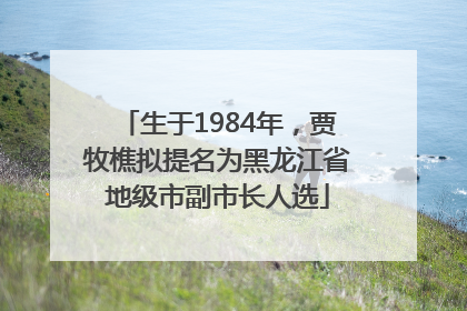 生于1984年，贾牧樵拟提名为黑龙江省地级市副市长人选