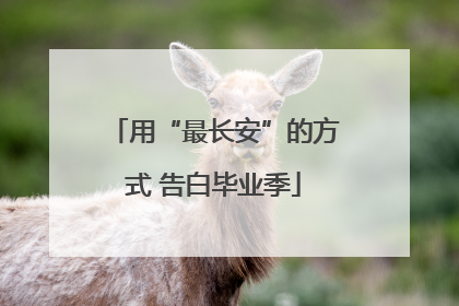 用“最长安”的方式 告白毕业季