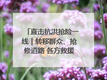 直击抗洪抢险一线｜转移群众、抢修道路 各方救援力量持续奋战