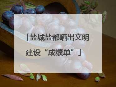 盐城盐都晒出文明建设“成绩单”