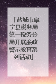 盐城市阜宁县税务局第一税务分局开展廉政警示教育系列活动