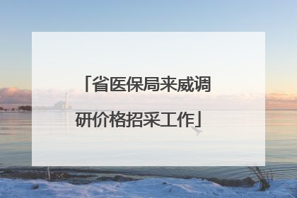 省医保局来威调研价格招采工作