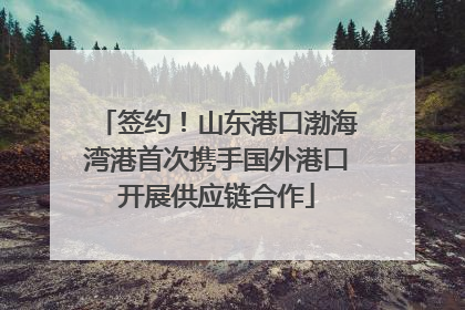 签约！山东港口渤海湾港首次携手国外港口开展供应链合作