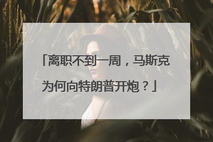 离职不到一周，马斯克为何向特朗普开炮？