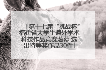 第十七届“挑战杯”福建省大学生课外学术科技作品竞赛落幕 选出特等奖作品30件