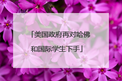 美国政府再对哈佛和国际学生下手