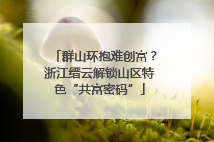 群山环抱难创富？浙江缙云解锁山区特色“共富密码”