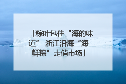 粽叶包住“海的味道” 浙江沿海“海鲜粽”走俏市场