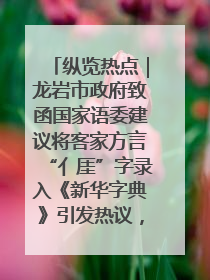 纵览热点｜龙岩市政府致函国家语委建议将客家方言“亻厓”字录入《新华字典》引发热议，当地回应