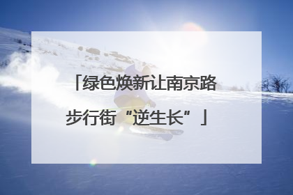 绿色焕新让南京路步行街“逆生长”