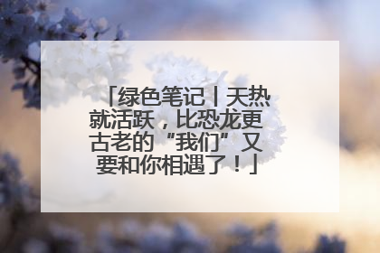 绿色笔记丨天热就活跃，比恐龙更古老的“我们”又要和你相遇了！