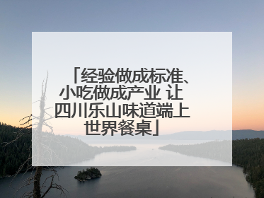 经验做成标准、小吃做成产业 让四川乐山味道端上世界餐桌
