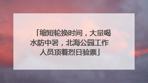 缩短轮换时间，大量喝水防中暑，北海公园工作人员顶着烈日验票