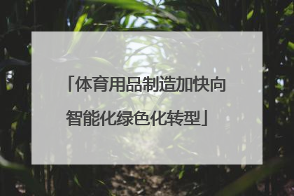 体育用品制造加快向智能化绿色化转型