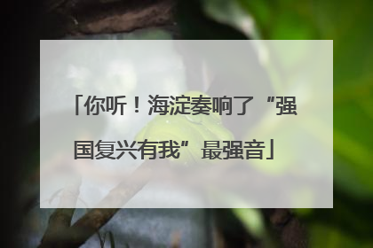 你听！海淀奏响了“强国复兴有我”最强音