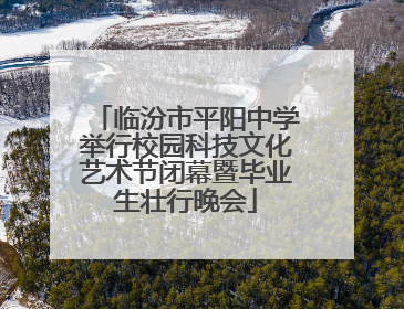 临汾市平阳中学举行校园科技文化艺术节闭幕暨毕业生壮行晚会