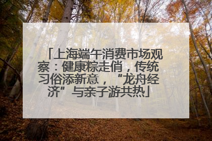 上海端午消费市场观察：健康粽走俏，传统习俗添新意，“龙舟经济”与亲子游共热