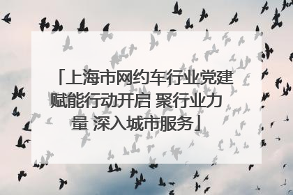 上海市网约车行业党建赋能行动开启 聚行业力量 深入城市服务