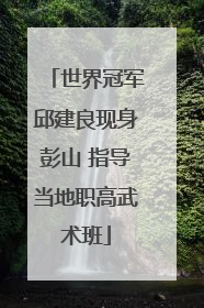 世界冠军邱建良现身彭山 指导当地职高武术班