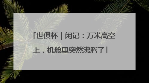 世俱杯｜闲记：万米高空上，机舱里突然沸腾了