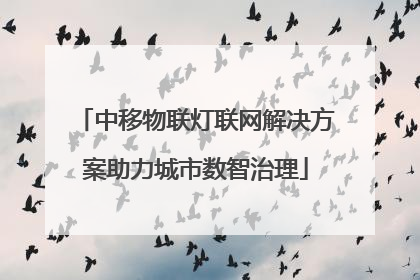 中移物联灯联网解决方案助力城市数智治理