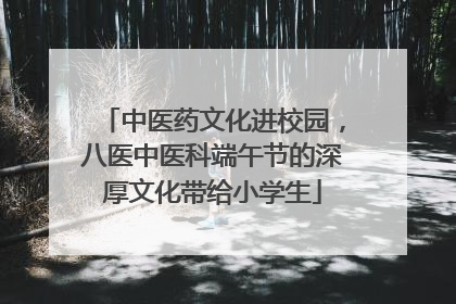 中医药文化进校园，八医中医科端午节的深厚文化带给小学生