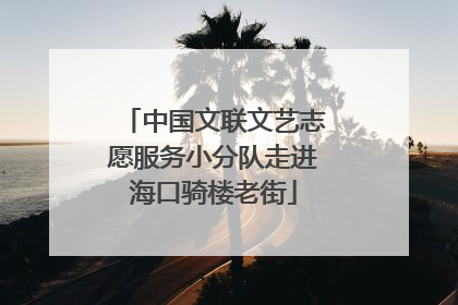 中国文联文艺志愿服务小分队走进海口骑楼老街