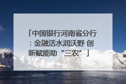 中国银行河南省分行：金融活水润沃野 创新赋能助“三农”