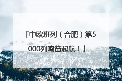 中欧班列（合肥）第5000列鸣笛起航！