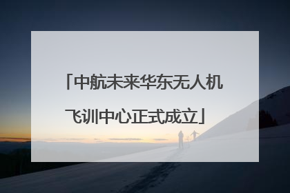 中航未来华东无人机飞训中心正式成立