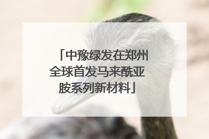 中豫绿发在郑州全球首发马来酰亚胺系列新材料
