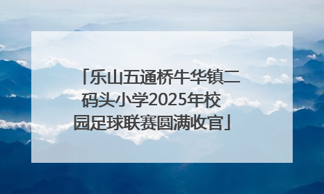 乐山五通桥牛华镇二码头小学2025年校园足球联赛圆满收官