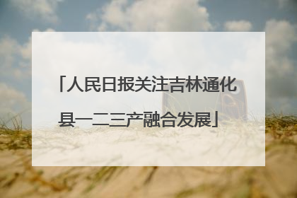 人民日报关注吉林通化县一二三产融合发展