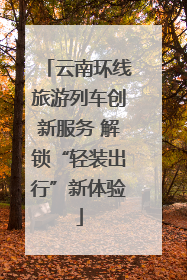 云南环线旅游列车创新服务 解锁“轻装出行”新体验