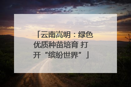云南嵩明：绿色优质种苗培育 打开“缤纷世界”