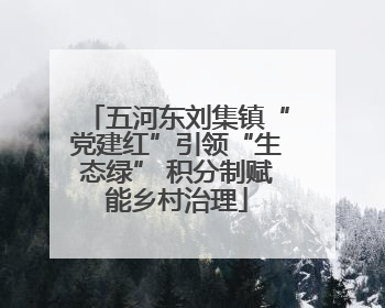 五河东刘集镇“党建红”引领“生态绿” 积分制赋能乡村治理