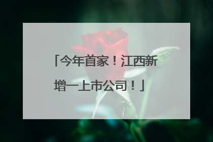 今年首家！江西新增一上市公司！