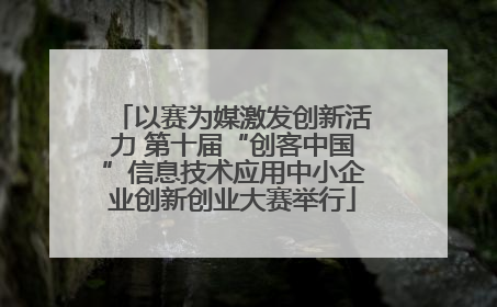 以赛为媒激发创新活力 第十届“创客中国”信息技术应用中小企业创新创业大赛举行